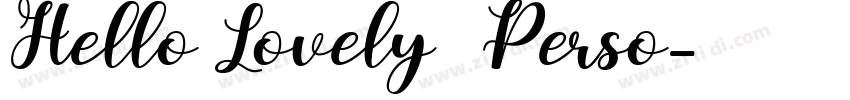 Hello Lovely   Perso字体转换